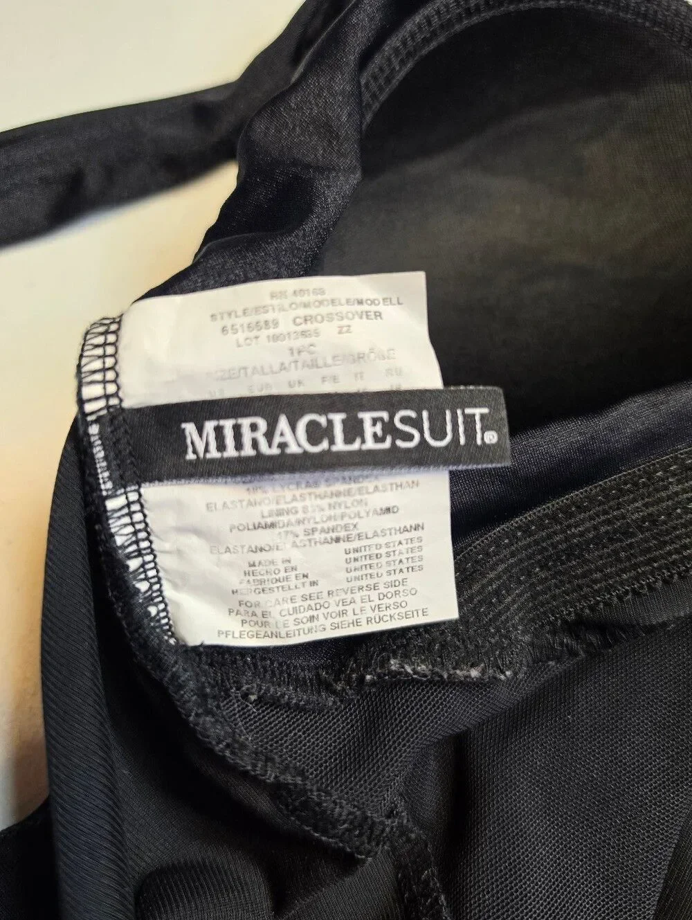 Miraclesuit Women's Illusionists Crossover One Piece Swimsuit in Black